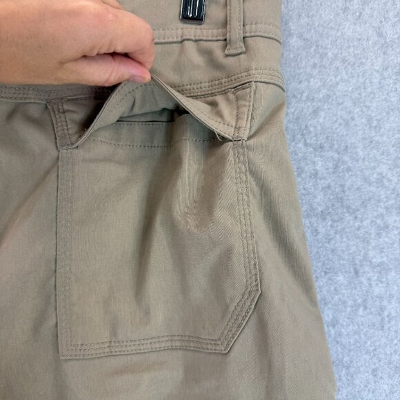 Prana Mens Size Small Tan Cargo Zion Shorts Nylon Blend Khaki‎ Adjustable Waist - Picture 10 of 14